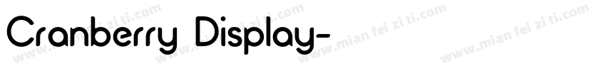 Cranberry Display字体转换